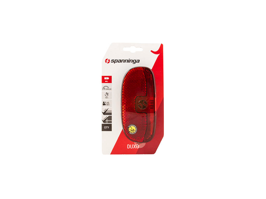 SPANNINGA Rear light DUXO Xb Black